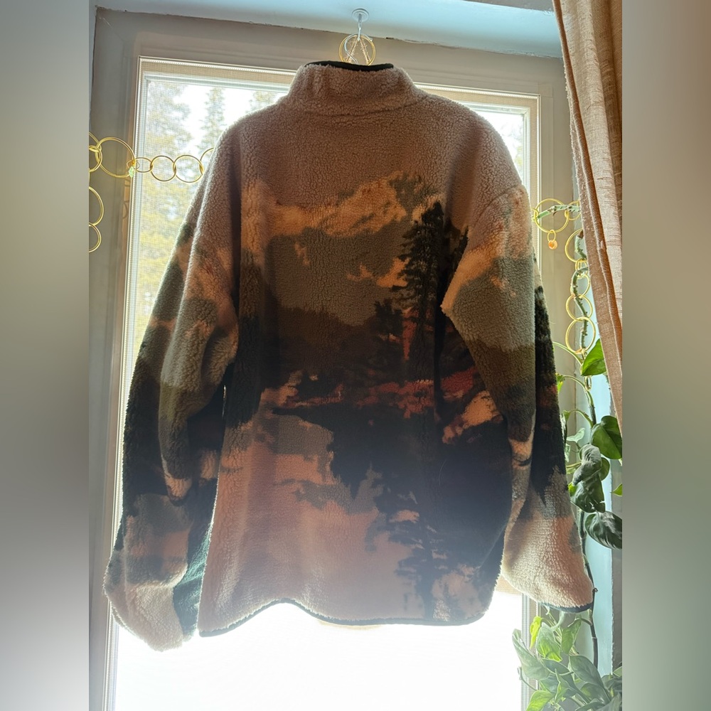 Woolrich X Target Unisex Mountain Landscape Fleece Zip Jacket - Picture 4 of 4